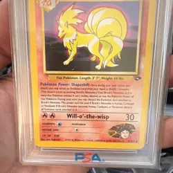 Pokemon PSA 8 2000 Gym Challenge Brock's Ninetales Holo Rare 3/132 - Image 4