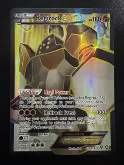 Pokemon TCG Regirock EX - 43a/124 XY Alternate Art Promo Holo LP+ - Image 1