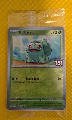 Bulbasaur 151 STAMPED Promo 001/165 SEALED Best Buy Exclusive Pokemon - Image 1