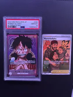 PSA 10 Monkey D. Luffy OP05-060 Leader Alternate Art ONE PIECE Card Japanese - Image 1
