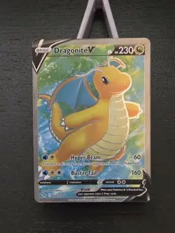 Dragonite v Full Art Holo Ultra Rare Card Pokemon Go 076/078 - Image 1