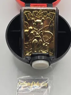 Pokemon 1999 23k Gold Plated Trading Card Burger King Promo COA - MEWTWO #150 - Image 3