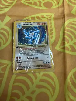 Machamp Pokemon Card SEALED 1st Edition Holo WOTC 8/102 Base Set Vintage 1999 - Image 1