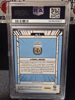 2024 Prizm Copa America Manga LIONEL MESSI #1 PSA 10 GEM MINT - Image 2