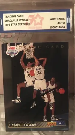 1992-93 Upper Deck #1 Shaquille O'Neal signed Rookie Card RC Magic w/ COA. ✅ - Image 4