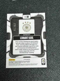 2026 Prizm FIFA World Cup Lennart Karl RC Orange Pandora Refractor Card /215🔥 - Image 2