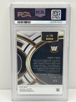 WWE John Cena 2024 Select Green Prizm #d /5 PSA 10 - Image 2