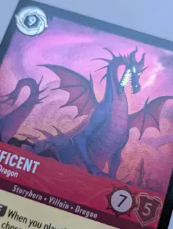 Disney Lorcana Maleficent - Monstrous Dragon 113/204 The First Chapter Cold Foil - Image 3