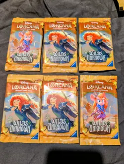 Disney Lorcana Wilds Unknown Booster Packs x6 Factory Sealed English TCG New - Image 1