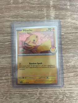 Pikachu 051 /162 - Stamped 2026 Pokemon Day 30th Anniversary Promo Cosmos Holo - Image 1