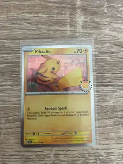 Pikachu 051 /162 - Stamped 2026 Pokemon Day 30th Anniversary Promo Cosmos Holo - Image 3