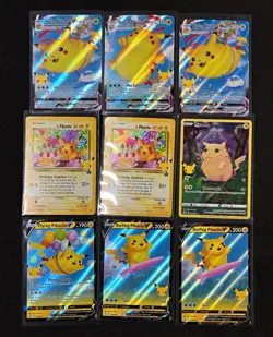 Pokemon TCG Pikachu Celebrations 25th Anniversary 9-Card Lot V VMAX Full Art - Image 1