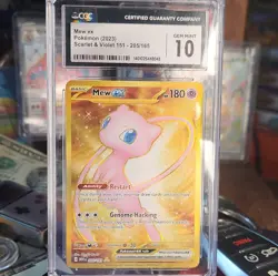 Mew ex 205/165 Scarlet & Violet 151 Metal Gold Card CGC Gem Mint 10 Pokemon - Image 2