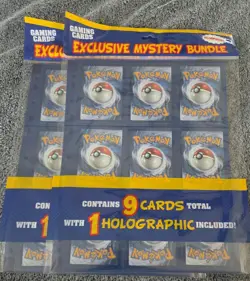 Pokemon Exclusive Mystery Bundle Set - 9 Cards Total 1 Holographic - [Lot of 2] - Image 1