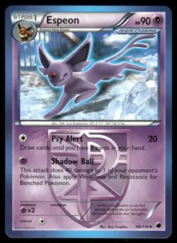 Pokemon Cards Espeon 48/116 Plasma Freeze Uncommon MP *1 - Image 1