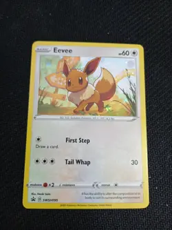 Pokemon TCG Eevee Holo Promo Swsh095 Black Star Promo Card Pack Fresh - Image 1