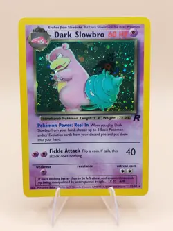 Dark Slowbro Team Rocket Holo Rare 12/82 Pokemon Card - WOTC 1999 - Image 1