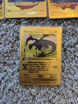 Pokemon Gold Foil Fan Art CHARIZARD PIKACHU Lot (61) Cards Gamefreak GX V VMAX - Image 2