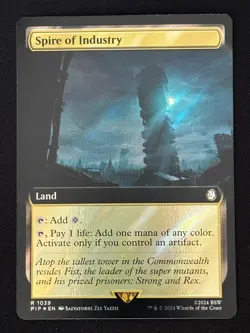 1x MTG Spire of Industry (Extended Art) (Surge Foil) - Fallout (PIP) #1039 - Image 1