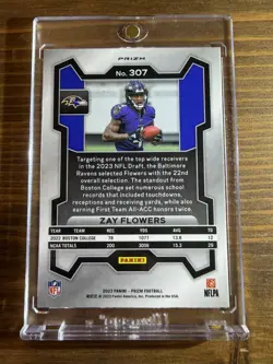 2023 Panini Prizm - Rookies Zay Flowers #307 Lazer Prizm (RC) - Image 2