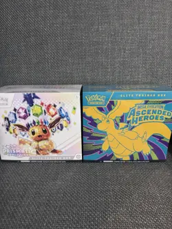Pokemon TCG Elite Trainer Box Lot of 2 Prismatic Evolutions + Ascended Heroes - Image 1