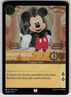 Mickey Mouse - True Friend Cold Foil The First Chapter 12/204 Disney Lorcana NM - Image 1