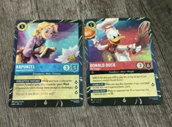 Disney Lorcana EPCOT Festival of the Arts Holographic Cards Rapunzel & Donald - Image 2