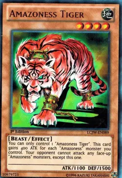 Amazoness Tiger LCJW-EN089 X 3 ULTRA HOLO Rare 1st Ed Yugioh - Image 1