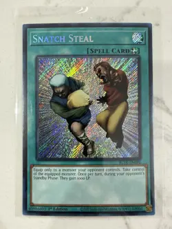 Yu-Gi-Oh Snatch Steal BLTR-EN096 Secret Rare 1st Ed English Holo Spell - Image 1