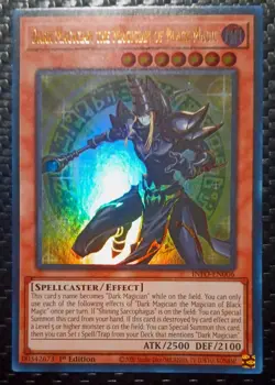*** DARK MAGICIAN THE MAGICIAN OF BLACK MAGIC *** ULTRA RARE INFO-EN006 YUGIOH! - Image 1