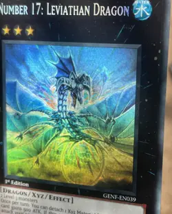 Number 17: Leviathan Dragon GENF-EN039 Ghost Rare 1st Edition Yu-Gi-Oh! NM - Image 2
