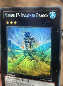 Number 17: Leviathan Dragon GENF-EN039 Ghost Rare 1st Edition Yu-Gi-Oh! NM - Image 3