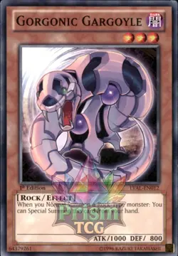 1st Ed Gorgonic Gargoyle LVAL-EN012 Yugioh - Image 1