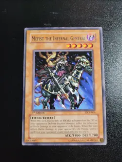 Yu-gi-oh! TCG Mefist the Infernal General DCR-066 1st edition Rare - Image 1
