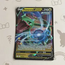 Pokemon TCG Rayquaza v 110/203 Evolving Skies Ultra Rare NM - Image 1