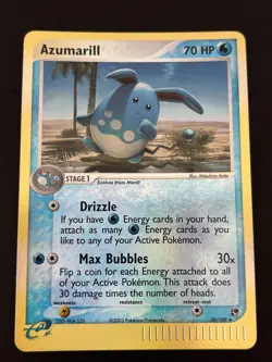 Pokemon TCG Azumarill 30/100 2003 Vintage Sandstorm Reverse Holo NM - Image 1