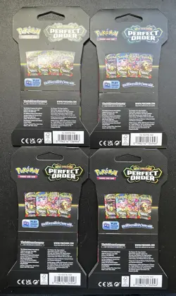 Lot of 4 Pokemon TCG: Perfect Order Sleeved Booster Pack Sealed Mega Evolution - Image 2