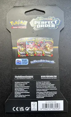 Lot of 4 Pokemon TCG: Perfect Order Sleeved Booster Pack Sealed Mega Evolution - Image 5