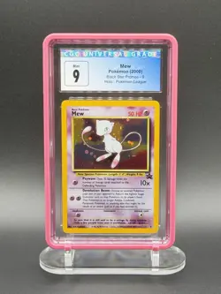 Pokemon TCG- Mew 9 WOTC Black Star Promo 2000 Holo Pokemon League CGC 9 Mint - Image 1