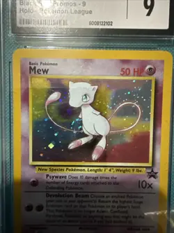 Pokemon Mew League Black Star Holo Promo #9 CGC 9 Mint - Image 2