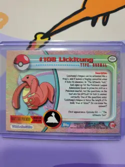 Lickitung #108 2000 Topps Pokemon TV Animation Edition Series 2 - Image 2