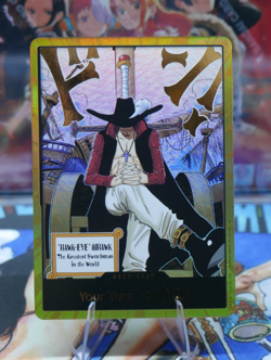 DON!! Card (Dracule Mihawk) (Gold) The Azure Sea's Seven Foil One Piece TCG - Image 1