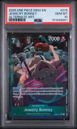 2025 ONE PIECE EB02-EXTRA BOOSTER -ANIME 25TH COLLECTION- JEWELRY BONNEY PSA 10 - Image 1