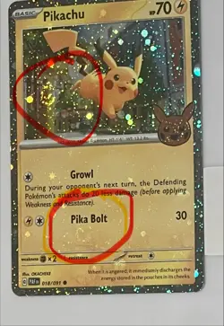 Rare Pikachu Pokemon Card 018/091 NM Cosmos Holo Swirl Swirls🌀 2024 - Image 1