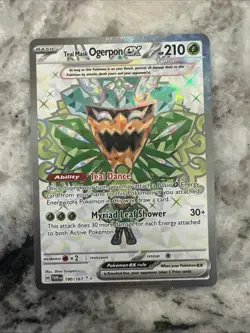 Pokemon TCG Teal Mask Ogerpon ex 190/167 Sv06: Twilight Masquerade Holo - Image 1