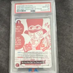PSA 10 2025 One Piece CCG Ace 3rd Anniv Treasure CP Pack EN #019 - Image 1