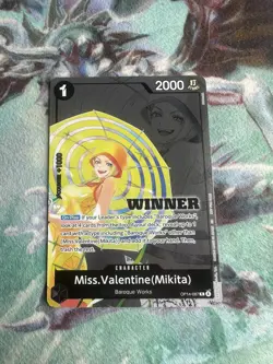 One Piece Miss Valentine (Mikita) Winner OP14-087 Rare Foil NM - Image 1