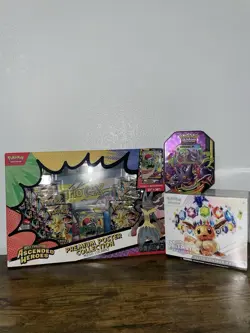 🔥 LOT!! Ascended Heroes Lucario Poster Collection, Prismatic Etb & Gengar Tin! - Image 1