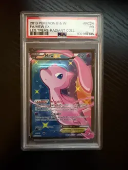 Mew EX (Full Art) RC24/RC25 Legendary Treasures: Radiant Collection PSA 1 PR - Image 1