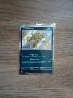 Pokemon Sableye 184/091 Paldean Fates Shiny Rare - Image 1
